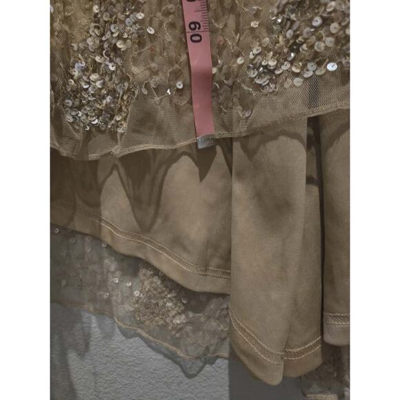 Mac Duggal Women's 5619 Plus Size 20 Nude Beige Beaded Sequin Gown Formal Dress - Picture 10 of 16